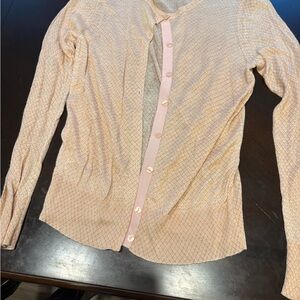 LOFT Peach Textured Cardigan
